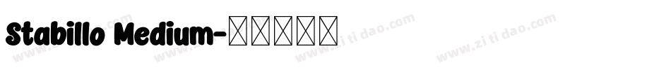 Stabillo Medium字体转换